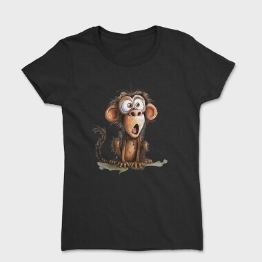 Watercolor Monkey Laugh, Tricou Femei