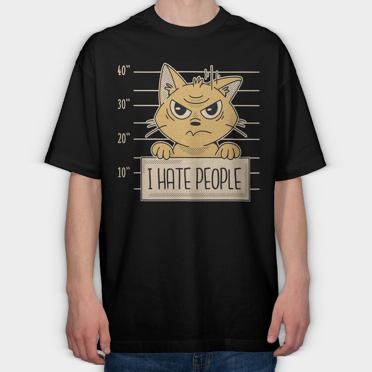 Cat Prison, Tricou Oversize Barbati (Unisex)