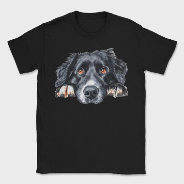 Watercolor Peeking Landseer, Tricou Barbati (Unisex)
