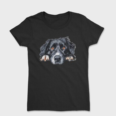 Watercolor Peeking Landseer, Tricou Femei