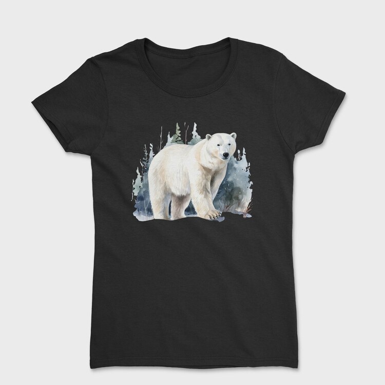Watercolor Polar Bear, Tricou Femei