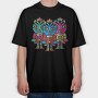 Cat Nut Cracker, Tricou Oversize Barbati (Unisex)