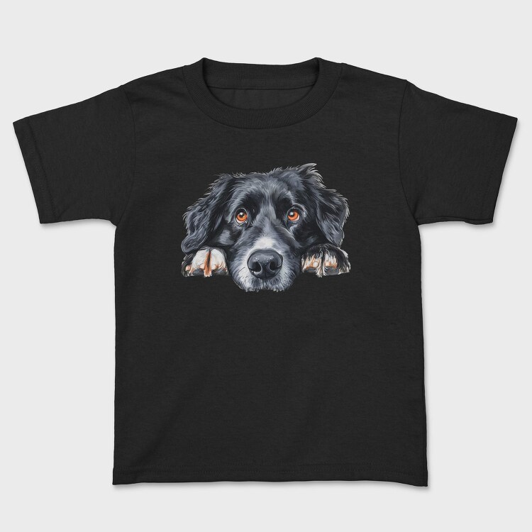 Watercolor Peeking Landseer, Tricou Copii