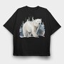 Watercolor Polar Bear, Tricou Oversize Barbati (Unisex)