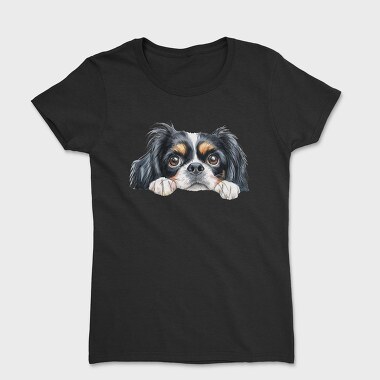 Watercolor Japanese Chin, Tricou Femei