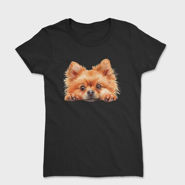 Watercolor Pomeranian, Tricou Femei
