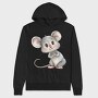 Watercolor Mouse Cute, Hanorac Oversize Barbati (Unisex)