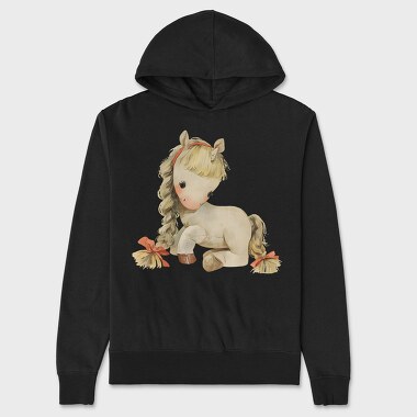 Watercolor Pony Braid, Hanorac Oversize Barbati (Unisex)