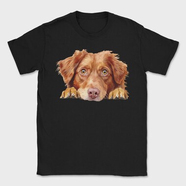 Watercolor Retriever Peeking, Tricou Barbati (Unisex)