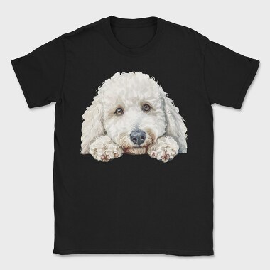 Watercolor Poodle Peeking, Tricou Barbati (Unisex)