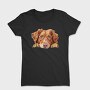 Watercolor Retriever Peeking, Tricou Femei