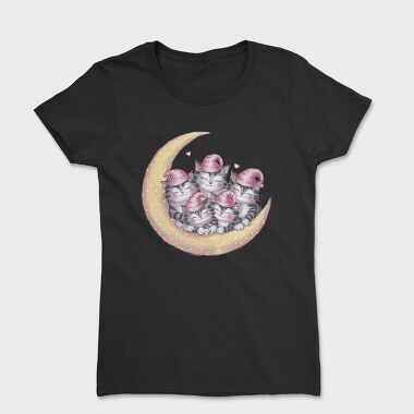 Watercolor Sleepy Kittens, Tricou Femei