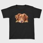 Watercolor Retriever Peeking, Tricou Copii