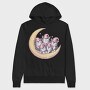 Watercolor Sleepy Kittens, Hanorac Oversize Barbati (Unisex)