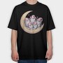 Watercolor Sleepy Kittens, Tricou Oversize Barbati (Unisex)