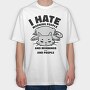 Cat Morning People, Tricou Oversize Barbati (Unisex)