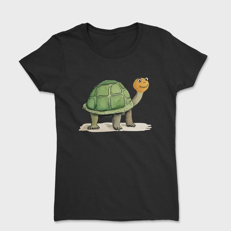 Watercolor Turtle, Tricou Femei