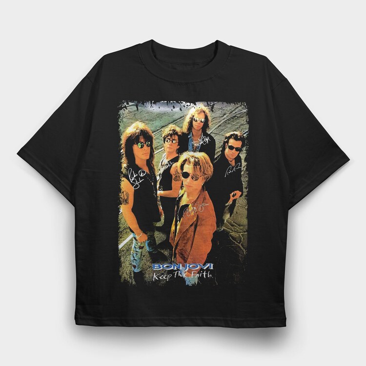 Bon Jovi, Tricou Oversize Barbati (Unisex)