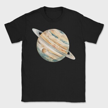 Watercolor Saturn Planet, Tricou Barbati (Unisex)