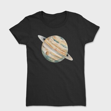 Watercolor Saturn Planet, Tricou Femei