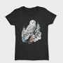 Watercolor Snowy Owl, Tricou Femei