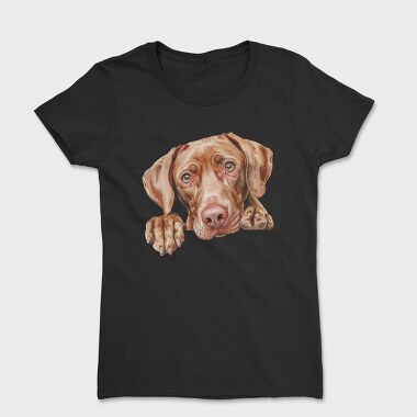 Watercolor Vizsla Peep, Tricou Femei