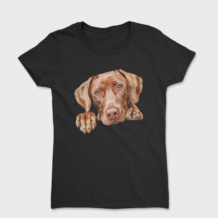 Watercolor Vizsla Peep, Tricou Femei