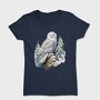 Watercolor Snowy Owl, Tricou Femei