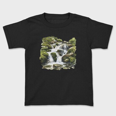 Watercolor Stream Moss, Tricou Copii