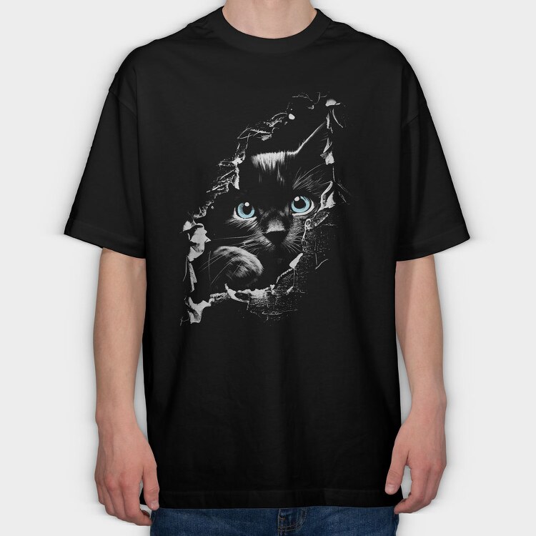 Cat Ripping, Tricou Oversize Barbati (Unisex)