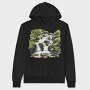 Watercolor Stream Moss, Hanorac Oversize Barbati (Unisex)