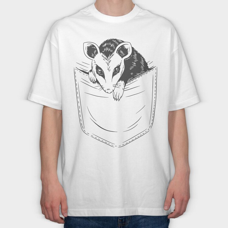 Possum Pocket, Tricou Oversize Barbati (Unisex)