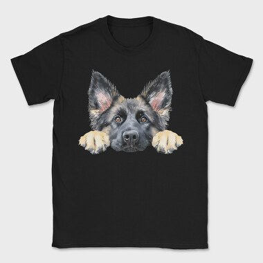 Watercolor Tervuren Peeking, Tricou Barbati (Unisex)