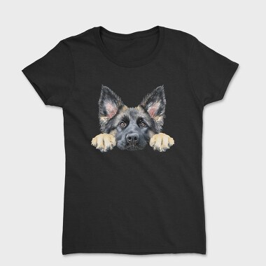 Watercolor Tervuren Peeking, Tricou Femei