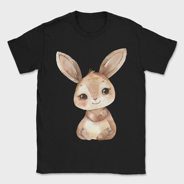 Watercolor Rabbit Sitting, Tricou Barbati (Unisex)