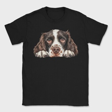 Watercolor Spaniel Peep, Tricou Barbati (Unisex)