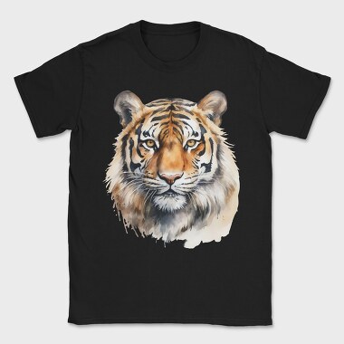 Watercolor Tiger Face, Tricou Barbati (Unisex)