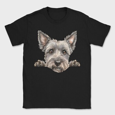 Watercolor Scottish Peeking, Tricou Barbati (Unisex)