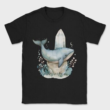 Watercolor Whale Crystal, Tricou Barbati (Unisex)