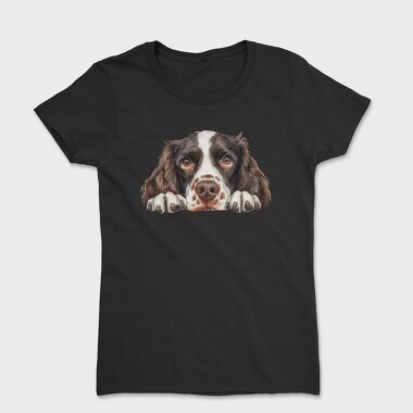 Watercolor Spaniel Peep, Tricou Femei