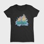 Plus Sized Mythological Two Mermaids, Tricou Femei
