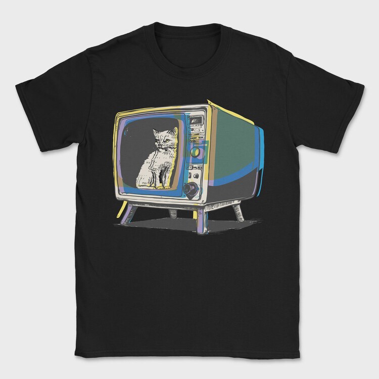 Cat Inside Tv, Tricou Barbati (Unisex)