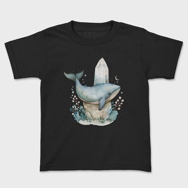 Watercolor Whale Crystal, Tricou Copii