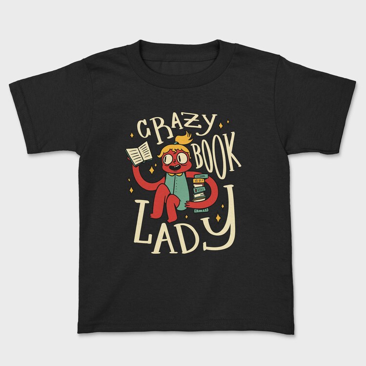 Crazy Book Lady, Tricou Copii