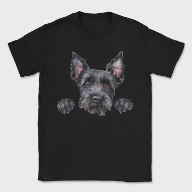Watercolor Scottish Terrier, Tricou Barbati (Unisex)