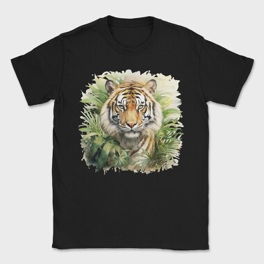 Watercolor Tiger Forest, Tricou Barbati (Unisex)