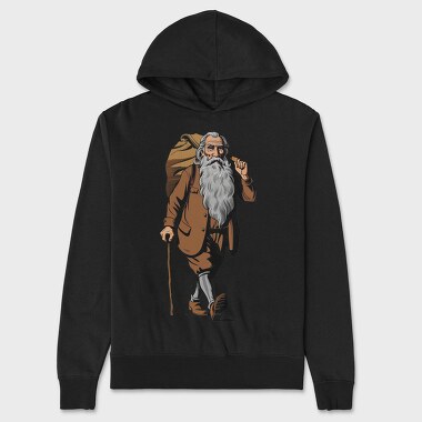 Walking Old Man Tote, Hanorac Oversize Barbati (Unisex)
