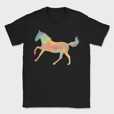 Watercolor Horse Silhouette, Tricou Barbati (Unisex)