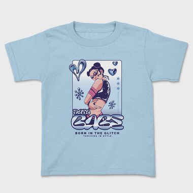 Y3K Born In The Glitch Data Babe, Tricou Copii
