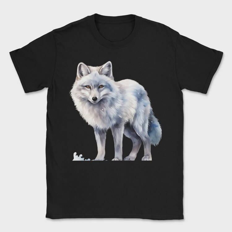 Watercolor Wolf Ice, Tricou Barbati (Unisex)